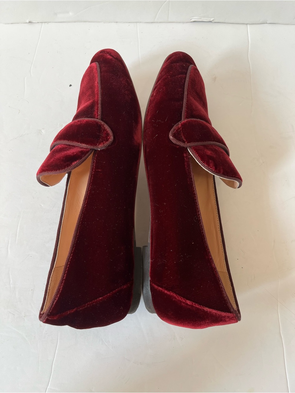 J.crew Velvet Penny Loafers in Deep Burgundy size 7 - Picture 6 of 11